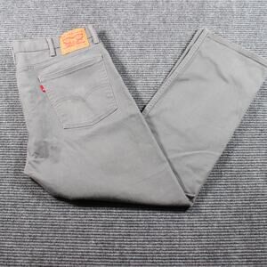 Levi’s 513 Jeans Mens 38x30 Gray Slim Straight Stretch Denim